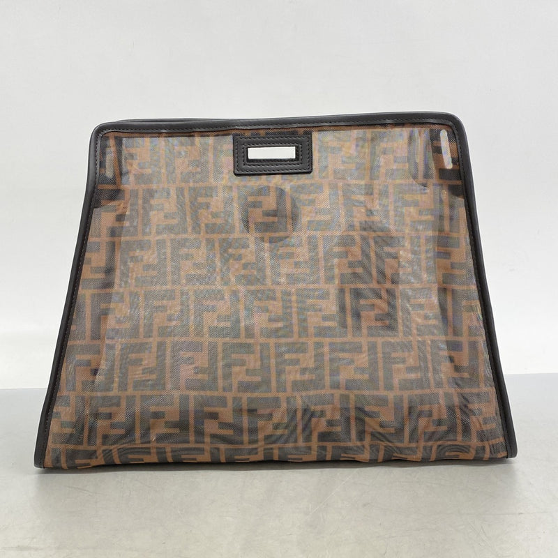 【5pb2789】フェンディ ハンドバッグ ディフェンダー PVC ブラウン ゴールド金具【中古】レディース 5pb2789】フェンディ ハンドバッグ ディフェンダー PVC ブラウン