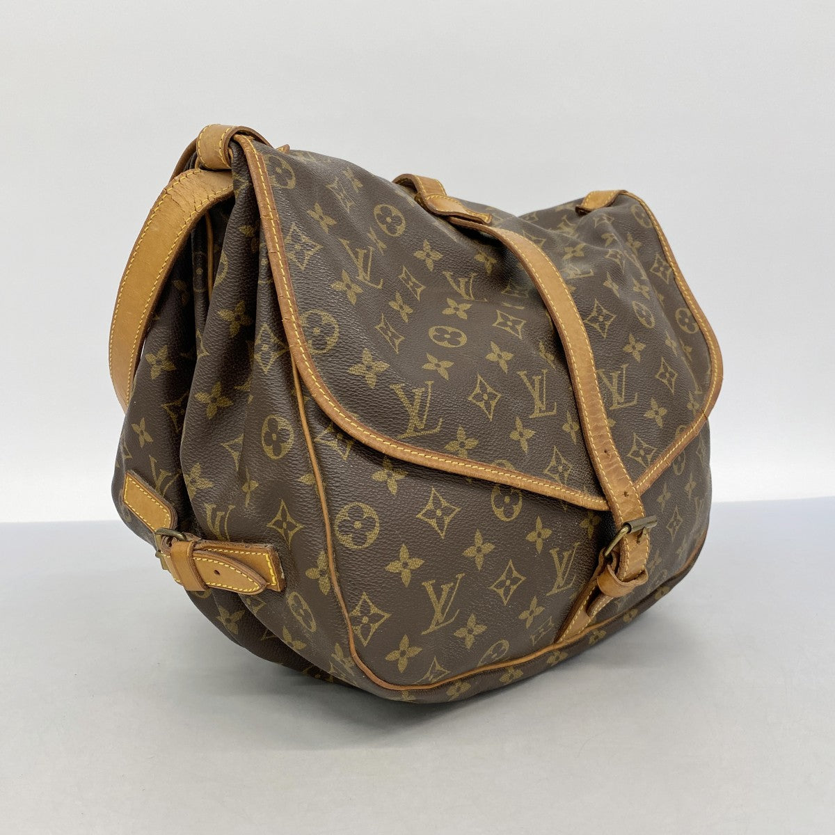 5pc3214】ルイヴィトン ショルダーバッグ モノグラム ソミュール35