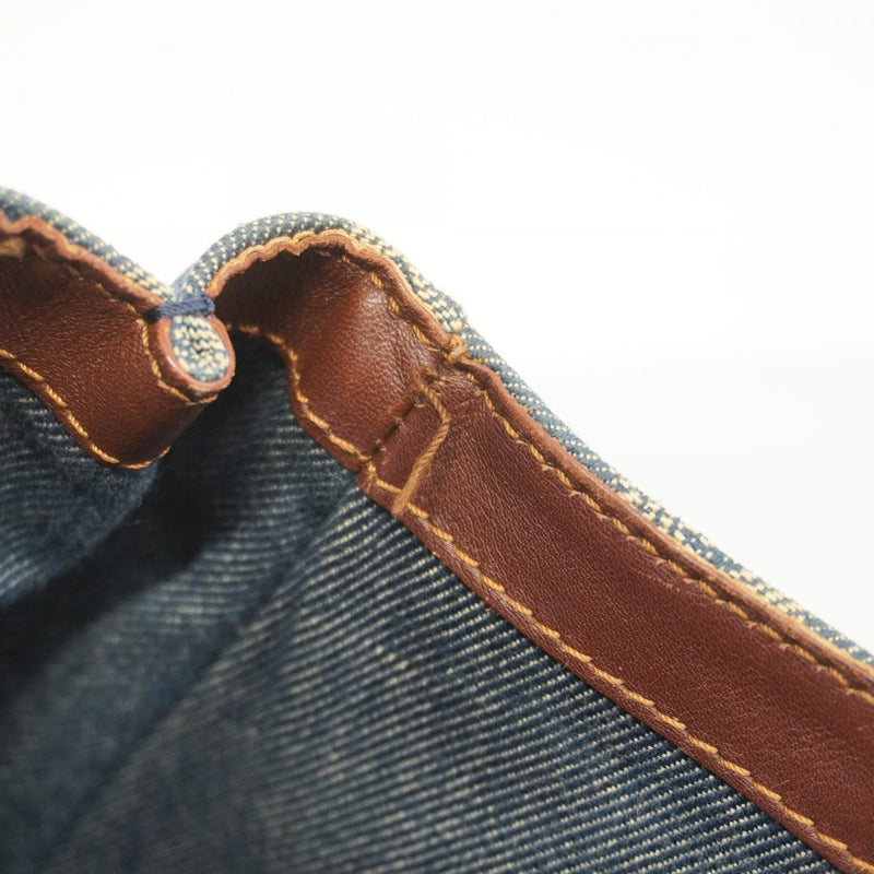 5pc3538】セリーヌ ハンドバッグ パリマカダム デニム ネイビー