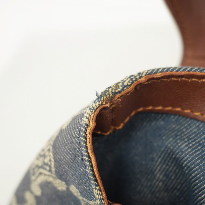 5pc3538】セリーヌ ハンドバッグ パリマカダム デニム ネイビー