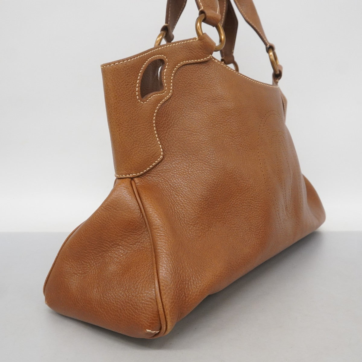 5pc3578】カルティエ ハンドバッグ マルチェロ レザー ブラウン