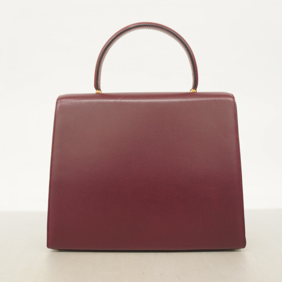 5pc3587】カルティエ ハンドバッグ マスト レザー ボルドー ゴールド