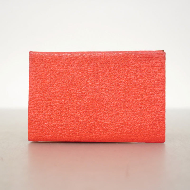 5pc3589】エルメス カードケース カルヴィ シェブルミゾル ローズ