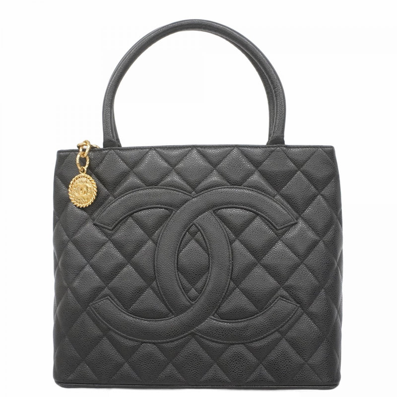 5pc3656】シャネル トートバッグ 復刻トート キャビアスキン ブラック