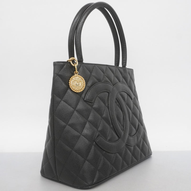 5pc3656】シャネル トートバッグ 復刻トート キャビアスキン ブラック
