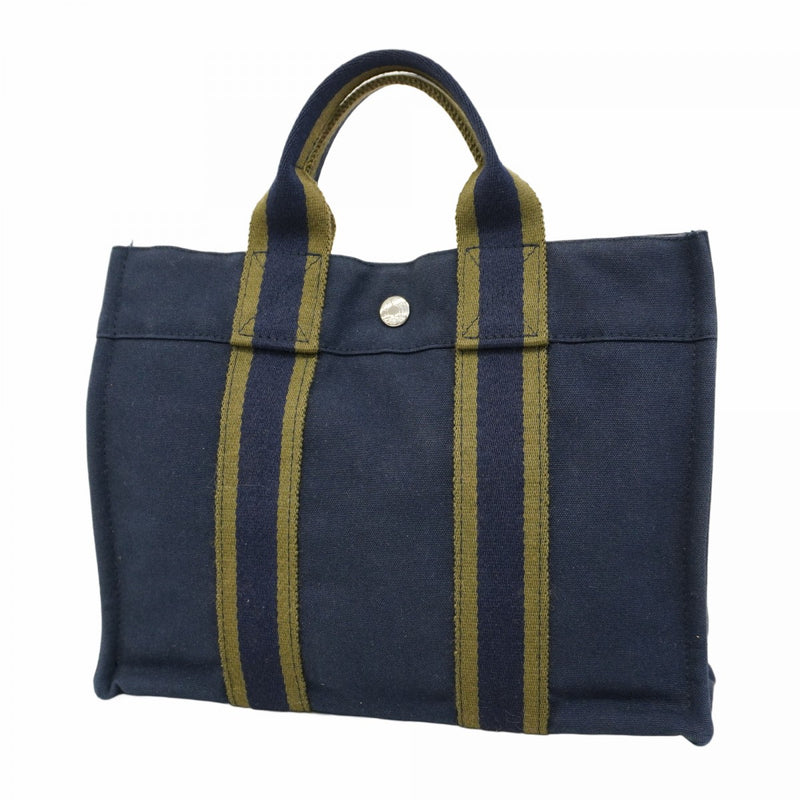 5pc3703】エルメス ハンドバッグ フールトゥPM キャンバス ネイビー