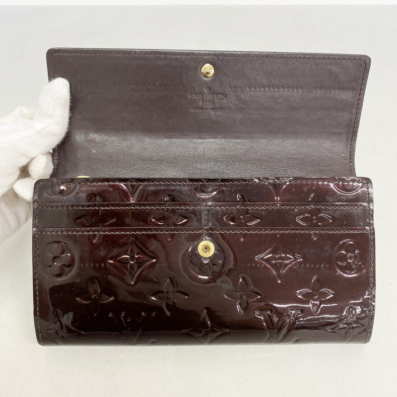 5pc3901】ルイヴィトン 長財布 ヴェルニ ポルトフォイユサラ M93524