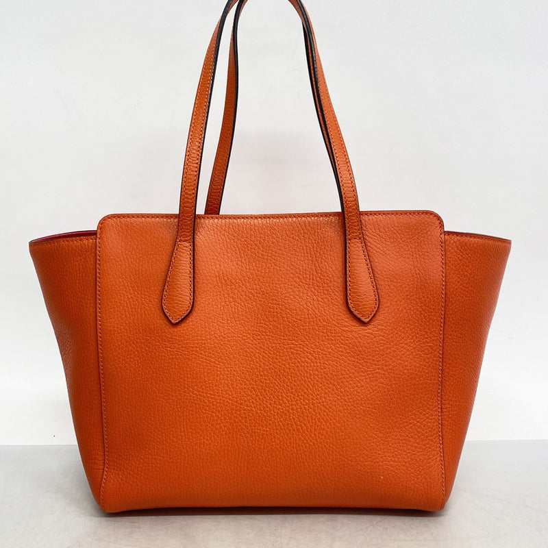 5pc3973-k】グッチ トートバッグ スウィング 354408 レザー オレンジ