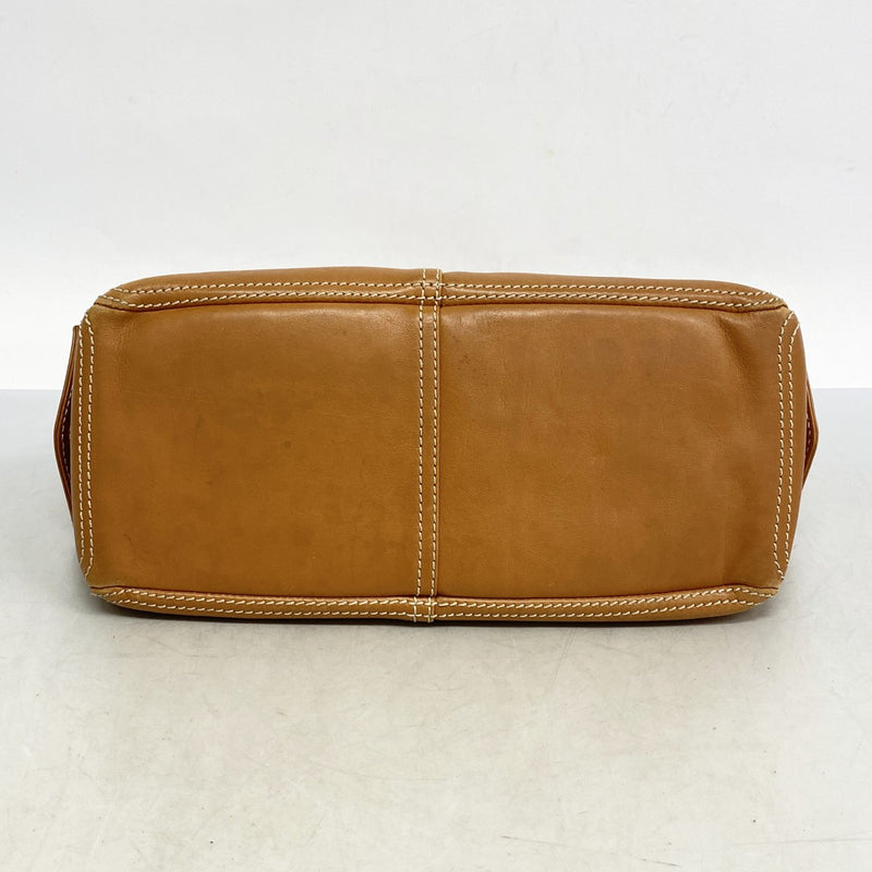 【中古】 砂金35粒 5pc4130-k】セリーヌ ハンドバッグ ブギー レザー ライトブラウン