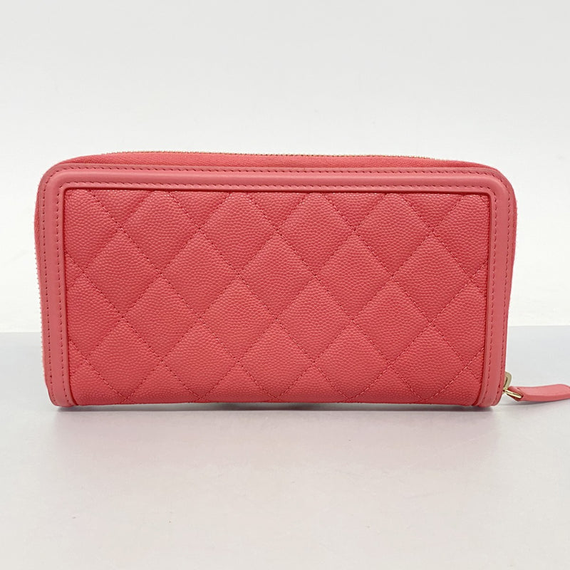 5pc4216-k】シャネル 長財布 マトラッセ CCフィリグリー キャビア