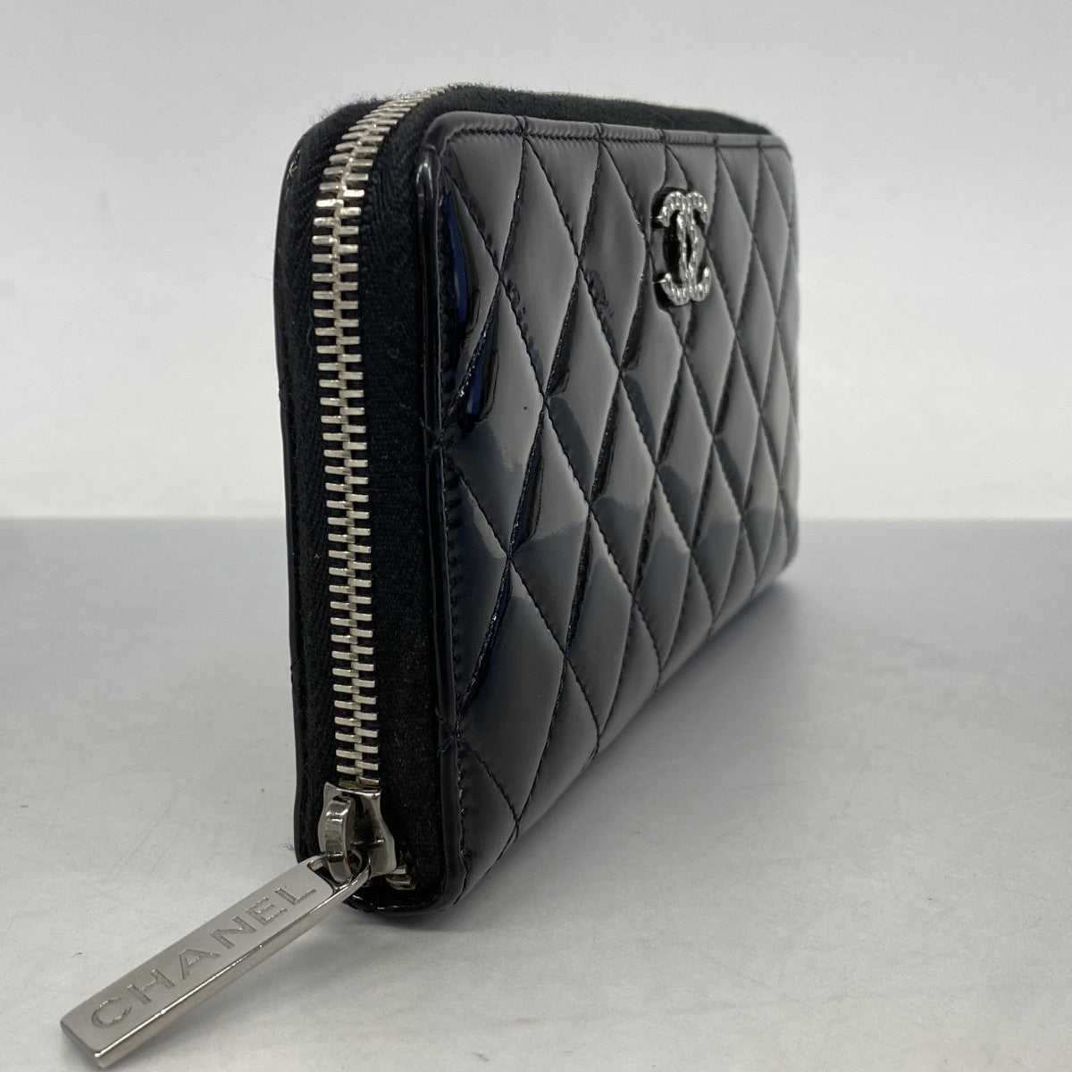 【希少】シャネル 長財布 エナメル ブリリアント オリーブグリーン 14番 希少】シャネル 長財布 エナメル ブリリアント オリーブグリーン 14番