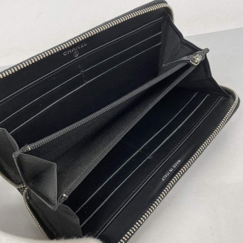 5pc4217-k】シャネル 長財布 ブリリアント パテントレザー ブラック