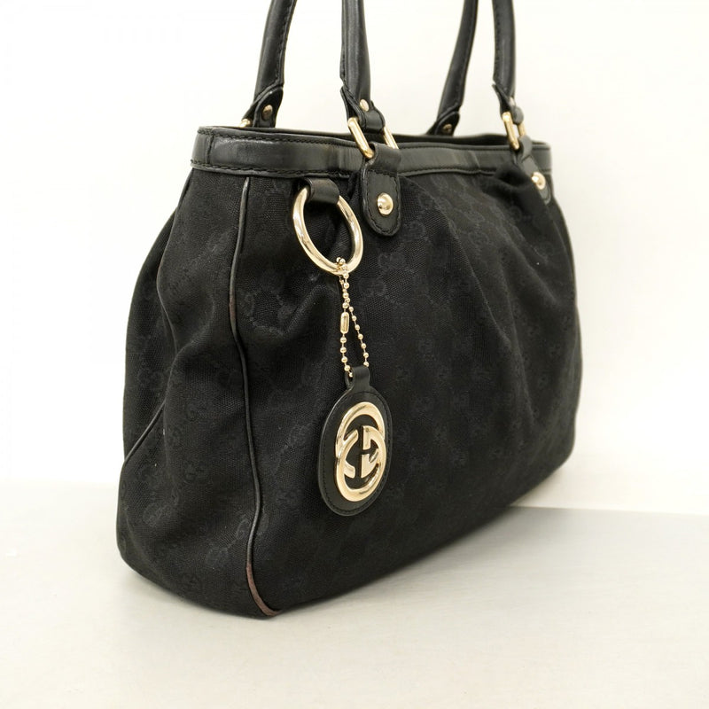 【美品】グッチ ハンドバッグ キャンバス GG ロゴ ブラック 人気ヴィンテージ【極美品】GUCCI グッチ ハンドバッグ 黒 GG