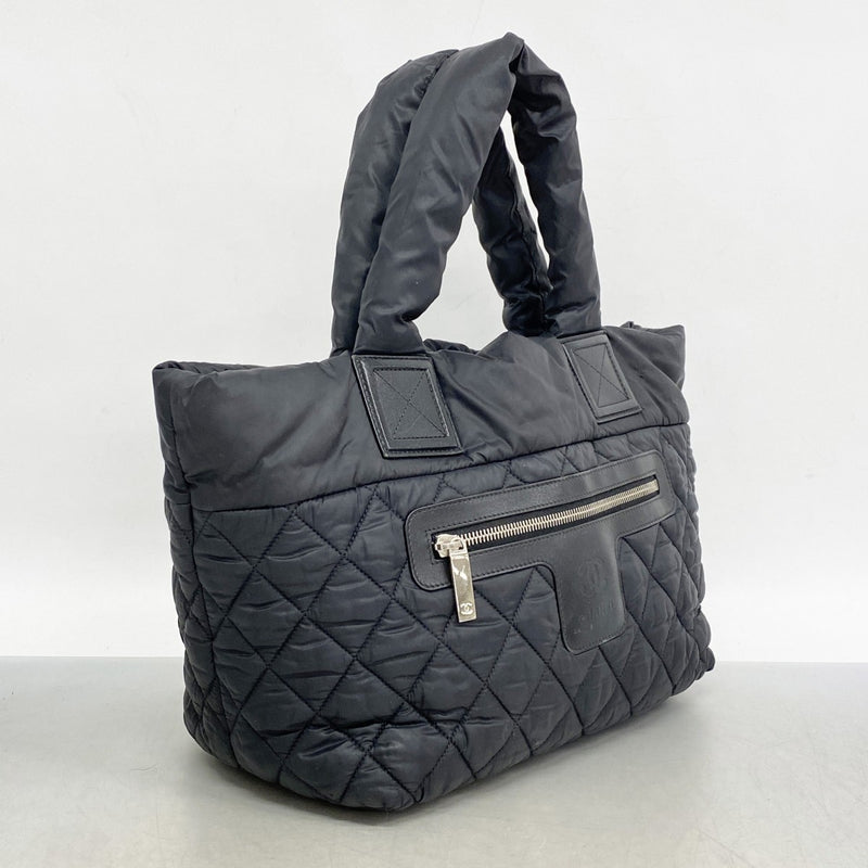 シャネル　コココクーン　ナイロン　トートバッグ　シルバー CHANEL シャネル コココクーン シルバー金具 トートバッグ ナイロン