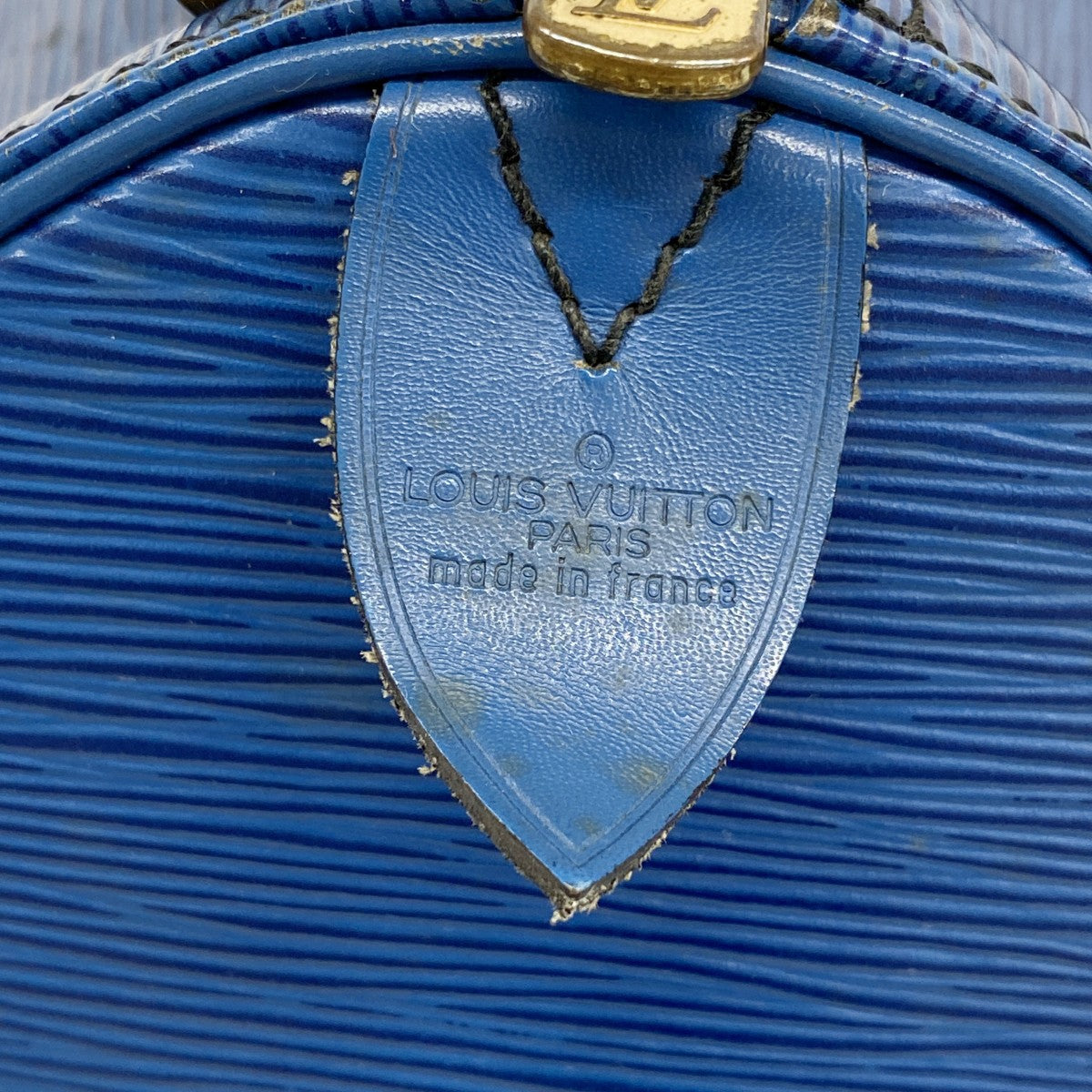 Louis Vuitton エピ ボストンバッグ 青　ヴィンテージ　90年代後半 LOUIS VUITTON ブルー ボストンバッグキーポルエピ