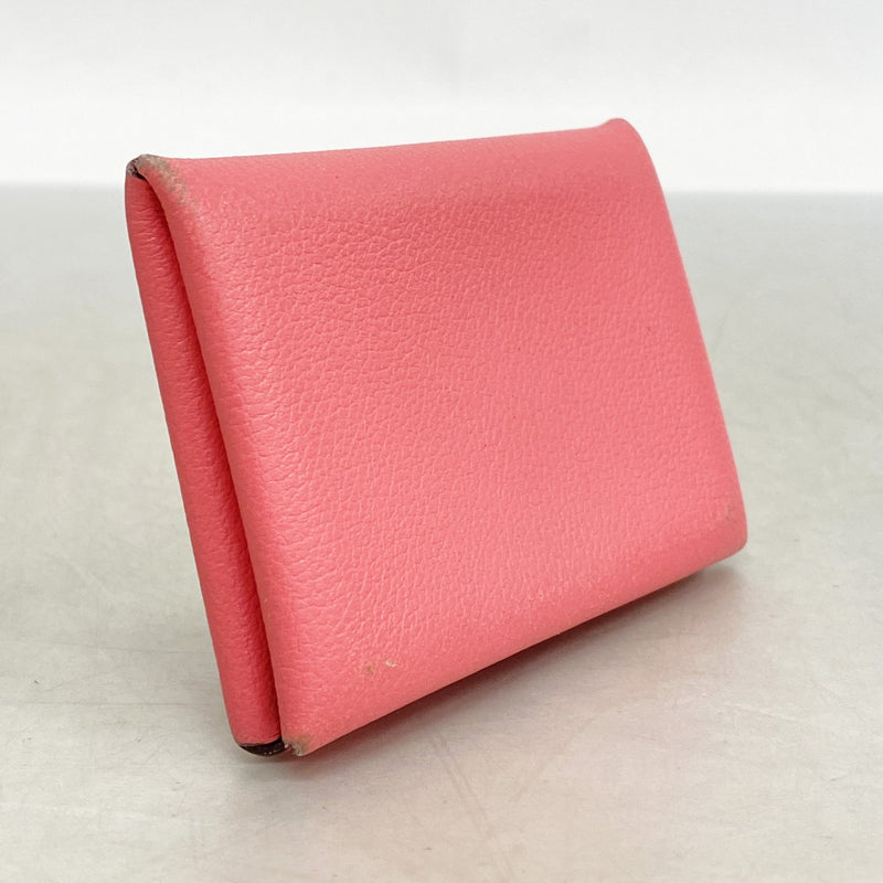 5pc4651】エルメス カードケース カルヴィ エバーカラー ローズアザレ