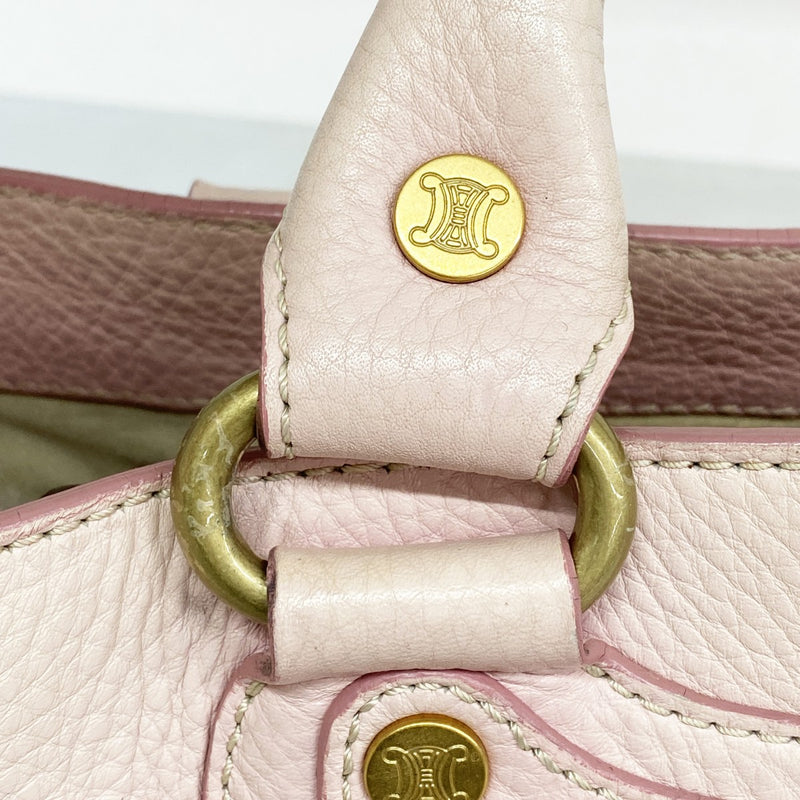 美品　CELINE(セリーヌ) ／ブギー／ピンク セリーヌ(Celine) セリーヌ ハンドバッグ ブギーバッグ レザー ピンク