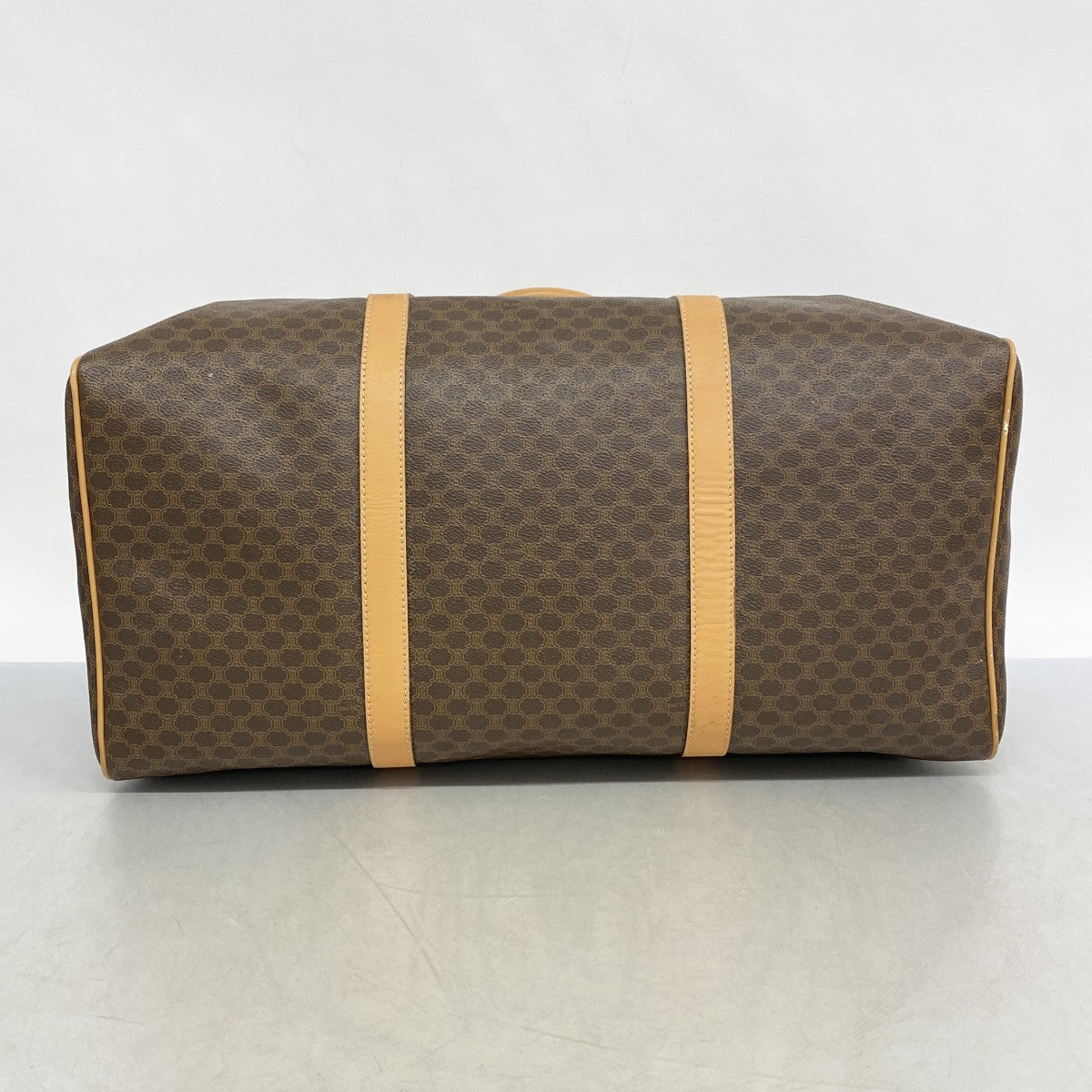 【CELINE】ボストンバッグ　マカダム柄　ゴールド金具　PVC ブラウン 5pc4688-k】セリーヌ ボストンバッグ マカダム PVC ブラウン ゴールド