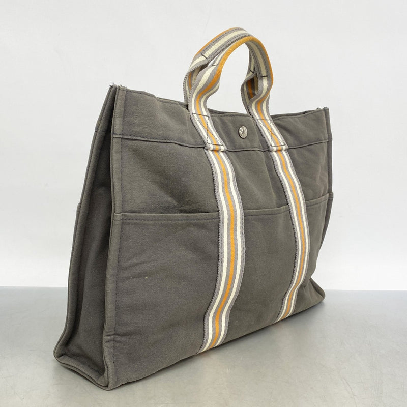 5pd4755-k】エルメス トートバッグ フールトゥMM キャンバス グレー