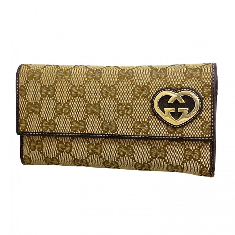 5pd4856-k】グッチ 長財布 GGキャンバス 251861 キャンバス ブラウン