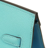 ★SALE【5pd4881-g】エルメス ハンドバッグ バーキン25 セリエ ヴォーエプソン ブルーノール シルバー金具 B刻印【中古】レディース