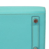 ★SALE【5pd4881-g】エルメス ハンドバッグ バーキン25 セリエ ヴォーエプソン ブルーノール シルバー金具 B刻印【中古】レディース