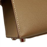 ★SALE【5pd4882-g】エルメス ハンドバッグ ケリー28 ヴォーエプソン エトゥープ シルバー金具 D刻印 2wayバッグ【中古】レディース