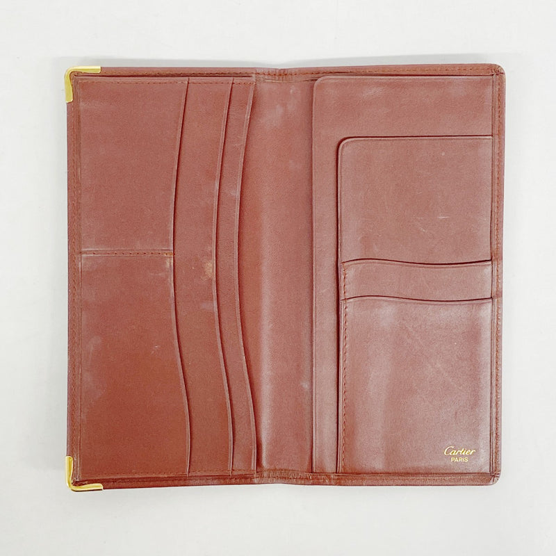 タイトル】 【美品】カルティエ 長財布 ボルドーレザーゴールド金具 高級感本革 タイトル】 【美品】カルティエ 長財布 ボルドーレザーゴールド金具