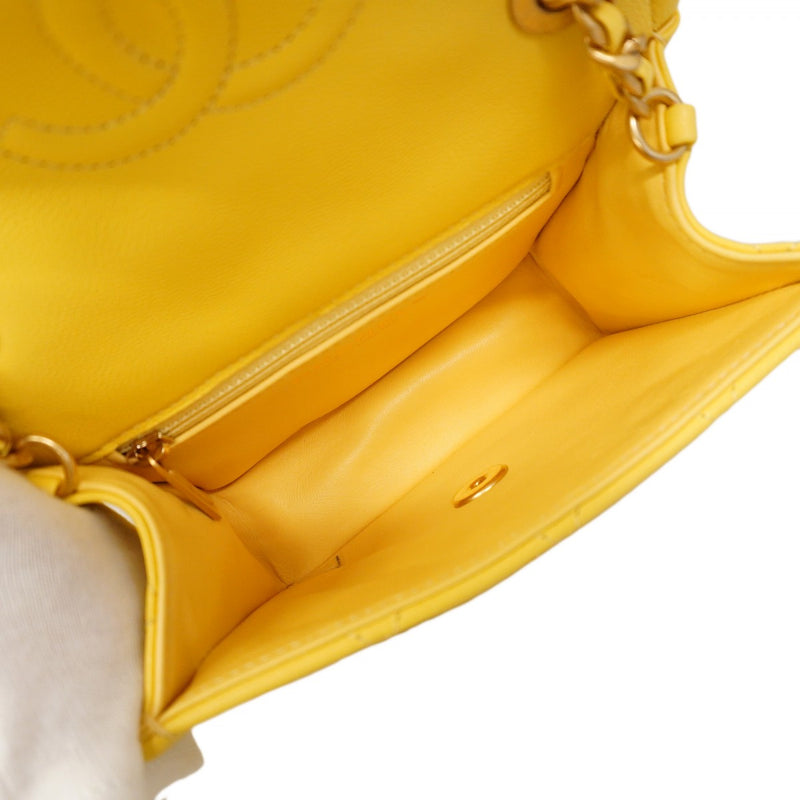 CHANEL ノベルティ マトラッセ キャビアスキン ショルダーバッグ ゴールド CHANEL ミニ マトラッセ シングルフラップシングルチェーン ミニ 2005