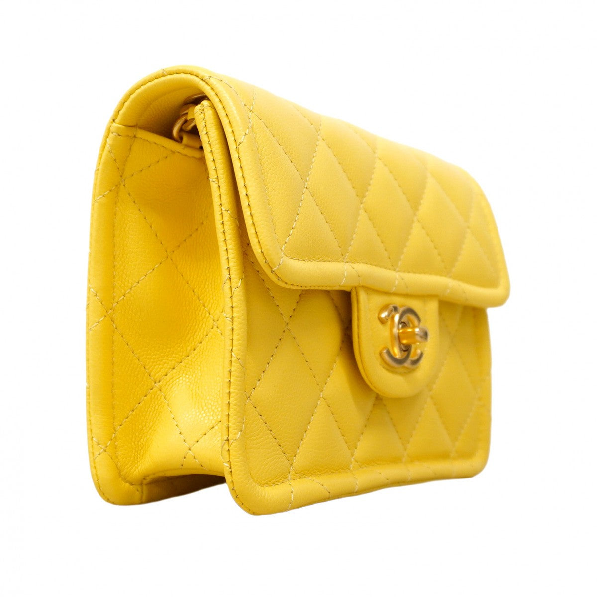 CHANEL ノベルティ マトラッセ キャビアスキン ショルダーバッグ ゴールド CHANEL ミニ マトラッセ シングルフラップシングルチェーン ミニ 2005