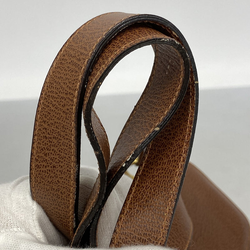 美品！サルヴァトーレフェラガモ ガンチーニ　ショルダー　ハンド　レザー　茶 5pd5034】サルヴァトーレフェラガモ ショルダーバッグ ガンチーニ