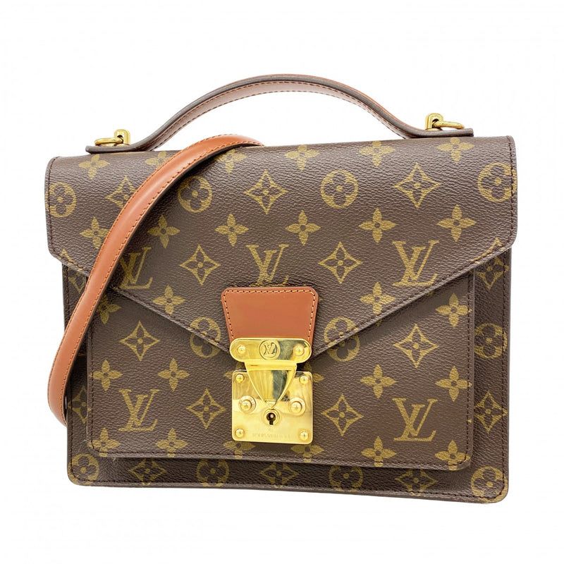 halLOUISVUITTONモンソーモノグラムPVCBRW/M51187 5pd5067】ルイヴィトン ハンドバッグ モノグラム モンソー26 M51187