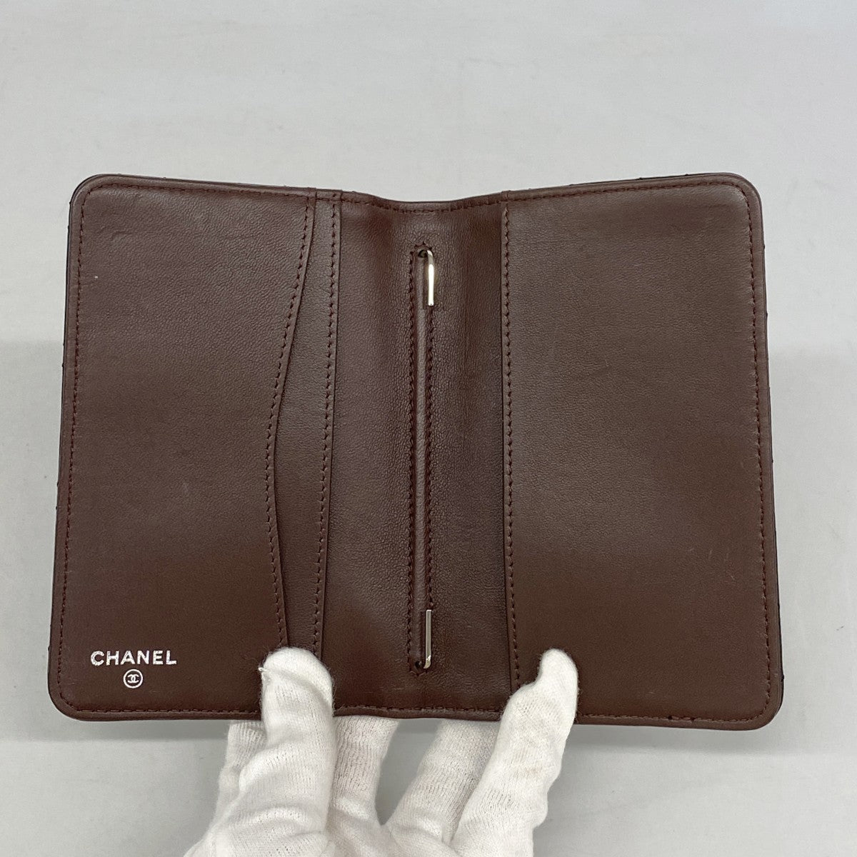 5pd5203-k】シャネル 手帳カバー マトラッセ ラムスキン ブラック