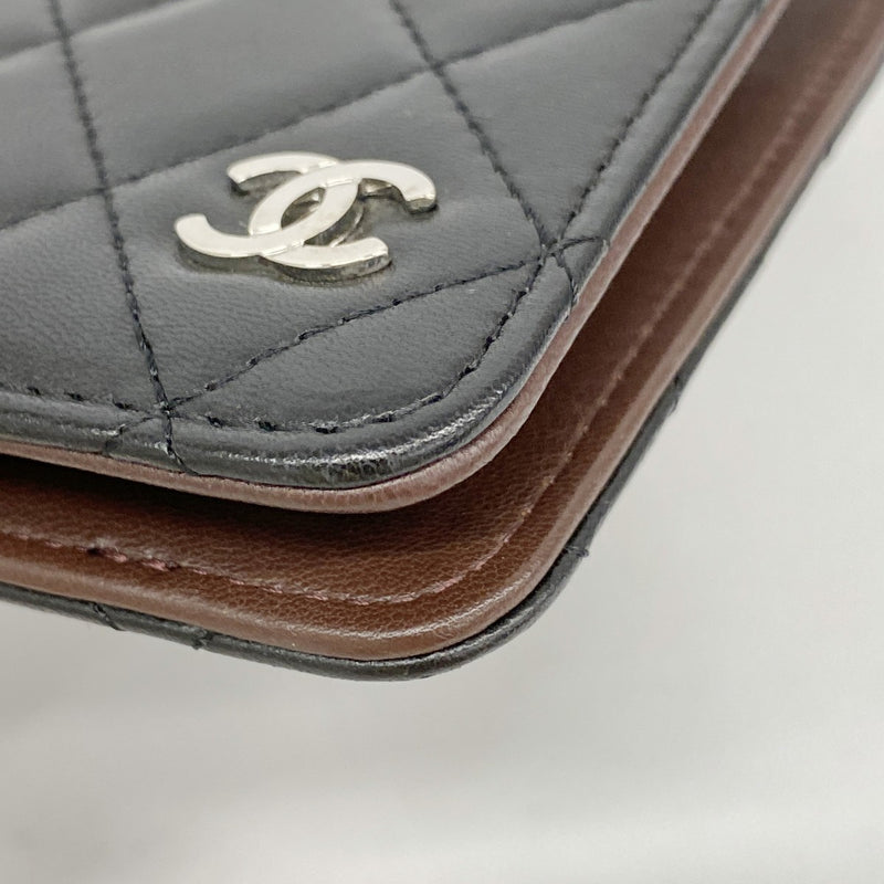 5pd5203-k】シャネル 手帳カバー マトラッセ ラムスキン ブラック