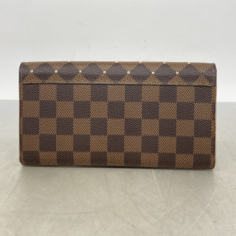 5pd5226-k】ルイヴィトン 長財布 ダミエ スタッズ ポルトフォイユサラ