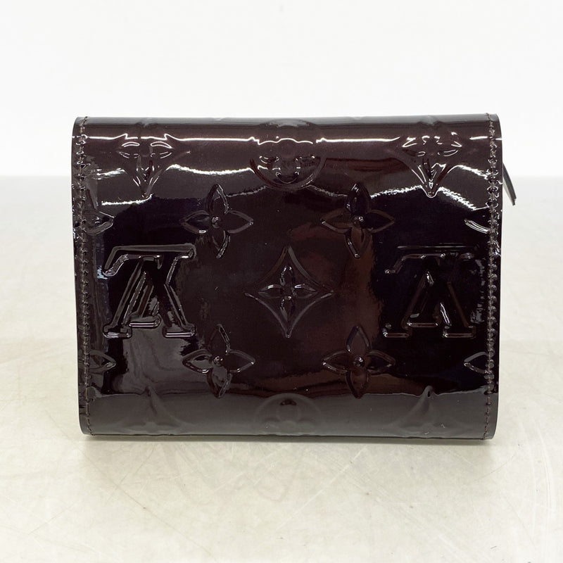 ルイヴィトン　ポルトフォイユ・ヴィクトリーヌ　ヴェルニ　アマラント 5pd5295】ルイヴィトン 三つ折り財布 ヴェルニ ポルトフォイユ