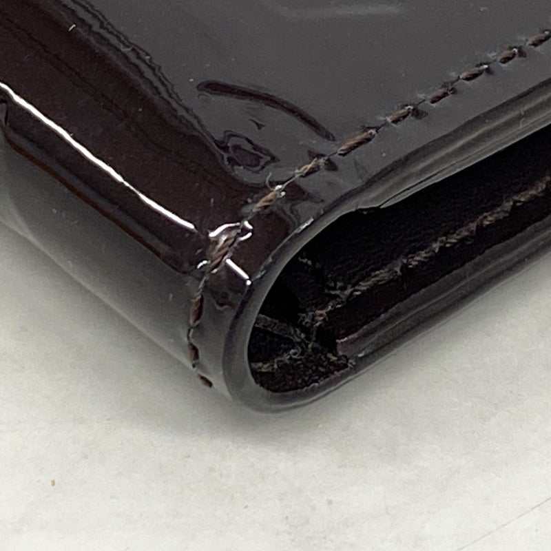 ルイヴィトン　ポルトフォイユ・ヴィクトリーヌ　ヴェルニ　アマラント 5pd5295】ルイヴィトン 三つ折り財布 ヴェルニ ポルトフォイユ