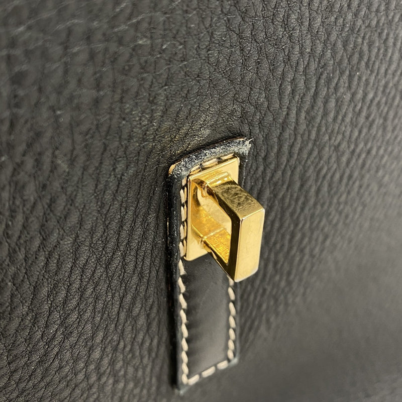 サルヴァトーレフェラガモ ガンチーニ レザーディテール ジャケット ネイビー 中古・古着通販】Salvatore Ferragamo (サルヴァトーレ フェラガモ