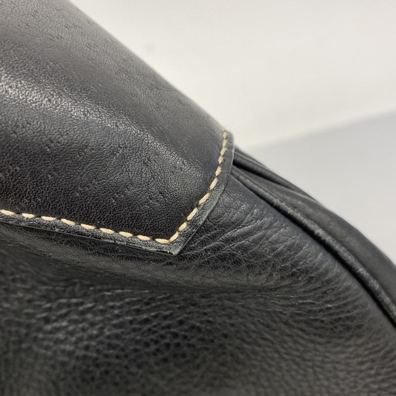 サルヴァトーレフェラガモ クロコ型押し ゴールド金具ガンチーニ レザー ブラック Salvatore Ferragamo(サルヴァトーレフェラガモ) / クロコ型押し