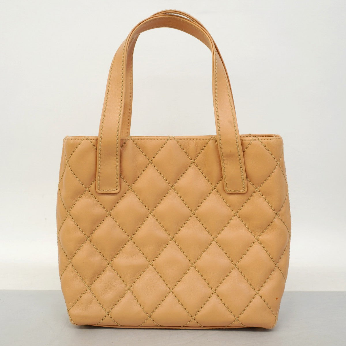 5pd5376-k】シャネル ハンドバッグ ワイルドステッチ ラムスキン