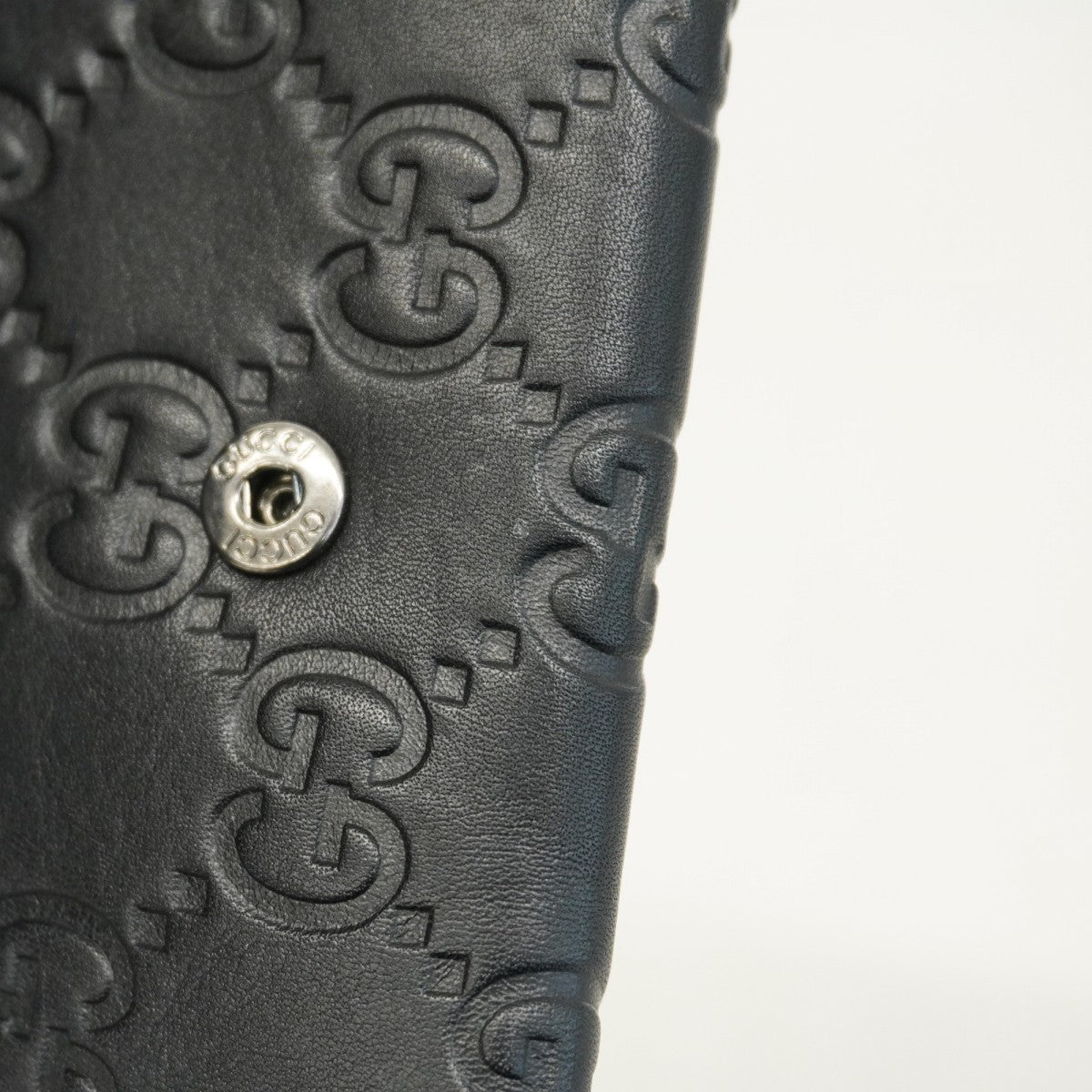 極美品✨グッチ　ケース　カードケース　レザー 5pd5379-k】グッチ カードケース グッチシマ 120965 レザー ブラック