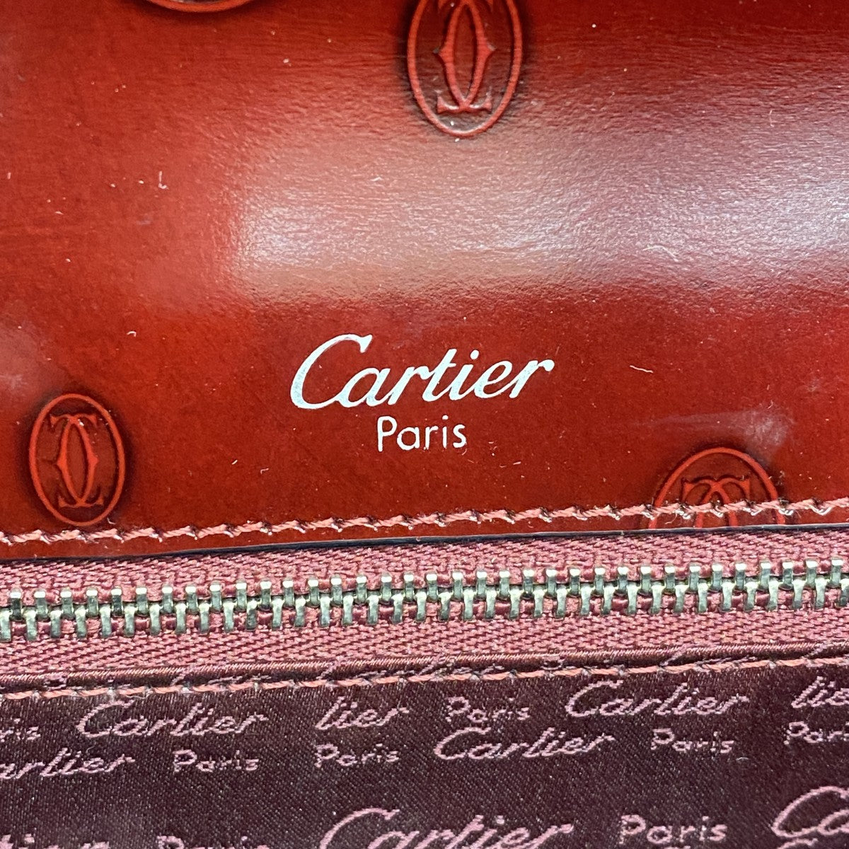 5pd5390】カルティエ ハンドバッグ ハッピーバースデー エナメル