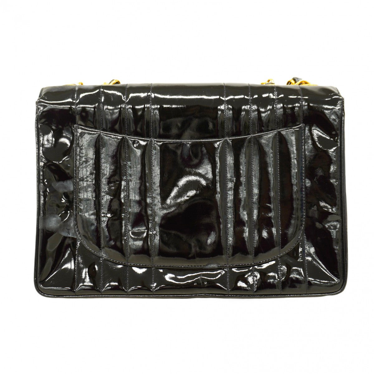 5pd5735】シャネル ショルダーバッグ マドモアゼル Wチェーン パテント