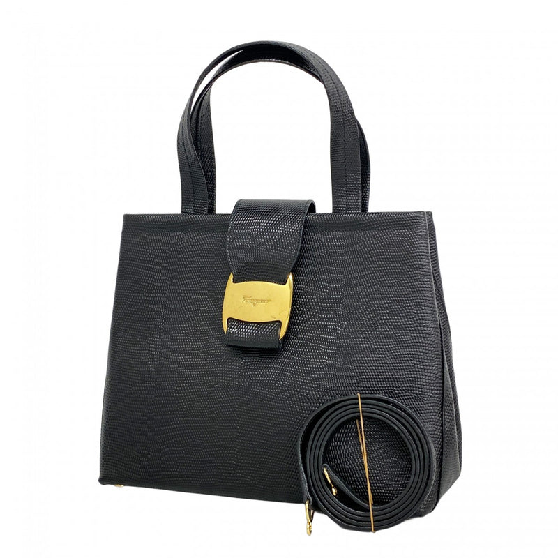 5pd5787】サルヴァトーレフェラガモ ハンドバッグ ヴァラ レザー