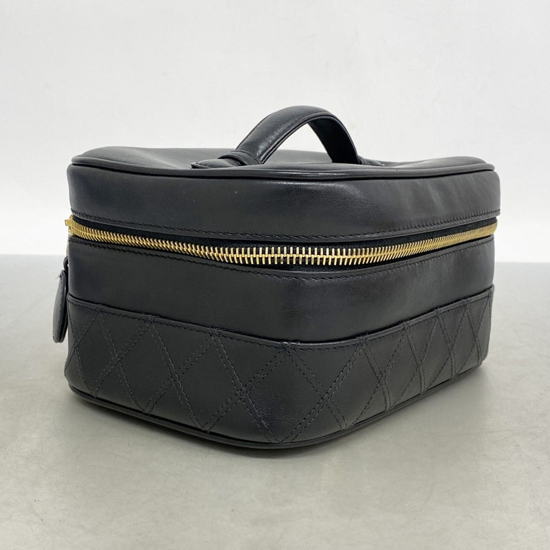 CHANEL ブラックレザー バニティバック CHANEL（シャネル） ラムスキン バニティバッグ ブラック : 有限会社