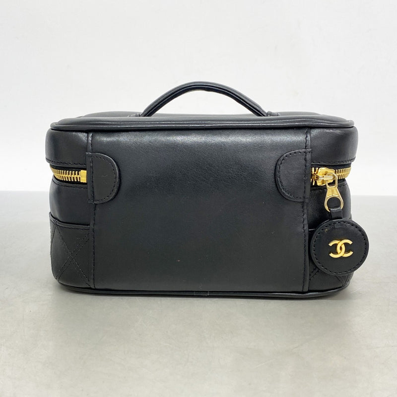 5pd5800-k】シャネル バニティバッグ ビコローレ レザー ブラック