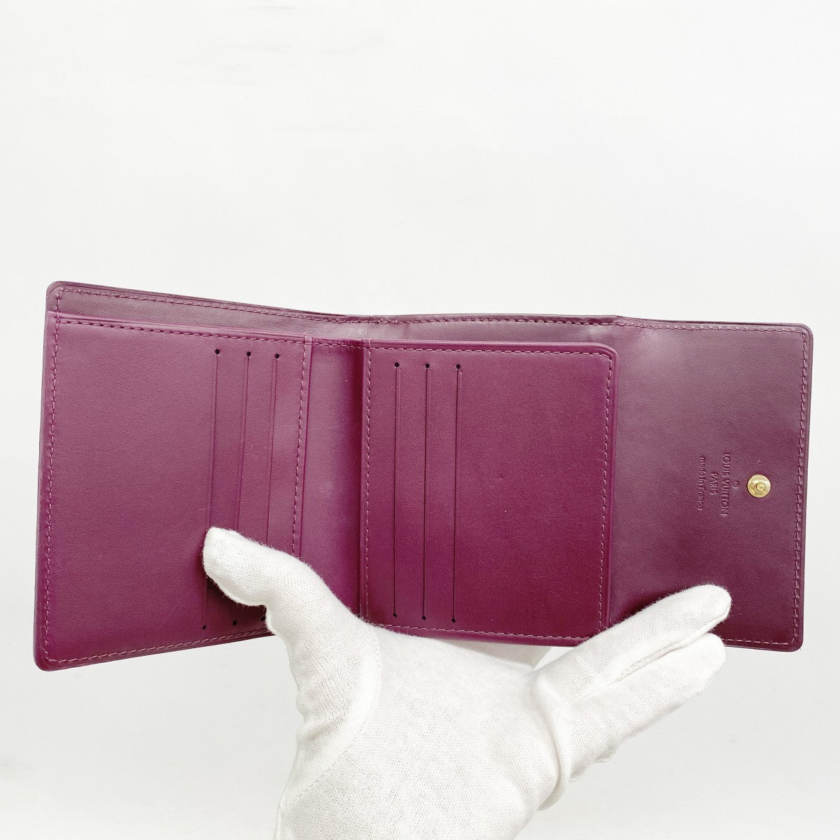 5pd5816-k】ルイヴィトン 三つ折り財布 ヴェルニ ポルトフォイユ