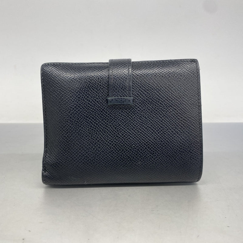 5pd5994】エルメス 財布 ベアンコンパクト ヴォーエプソン ブラック