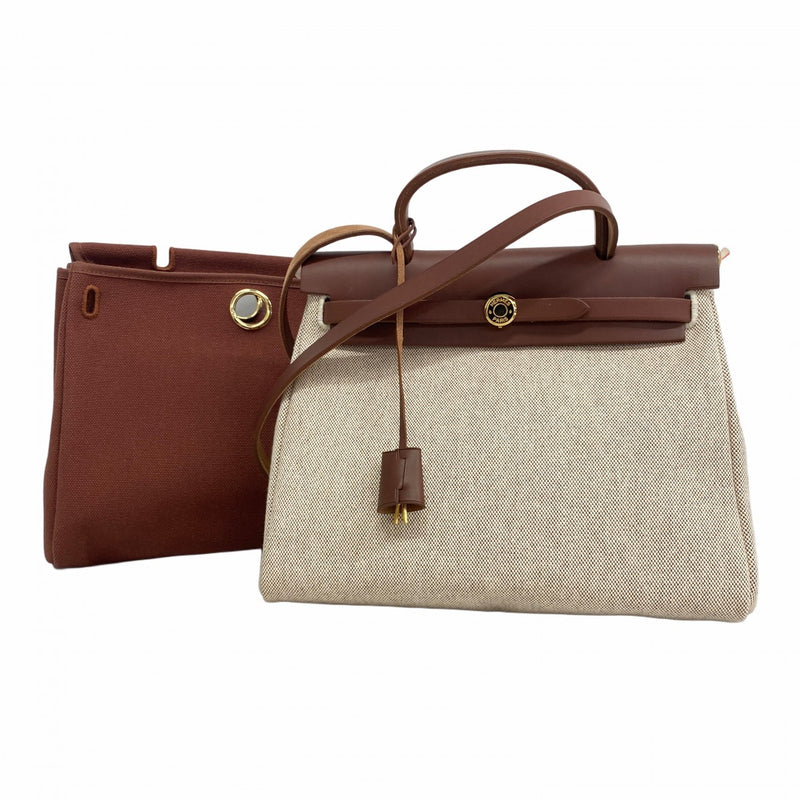 5pd6027】エルメス ハンドバッグ エールバッグPM トワルアッシュ