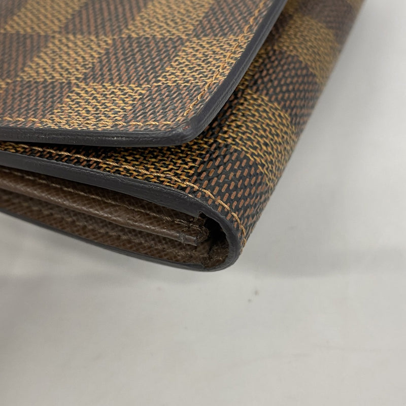 5pd6098】ルイヴィトン 財布 ダミエ ポルトモネビエトレゾール N61730